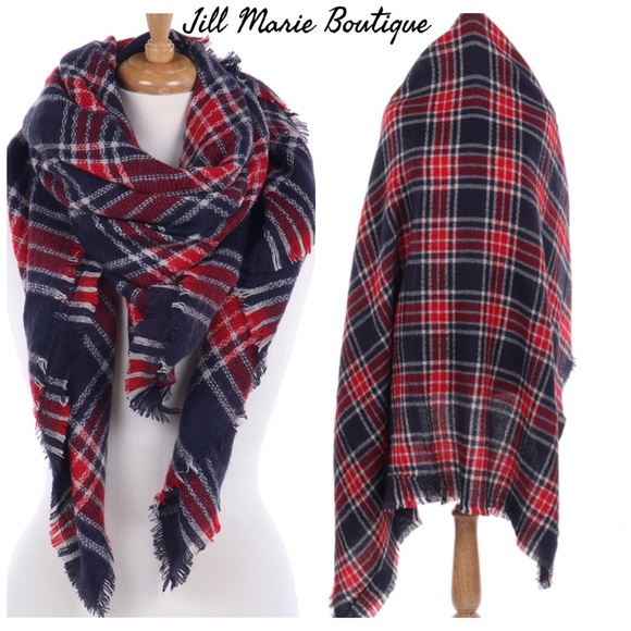 Plaid blanket scarf ๐๐๐ป NWT - Picture 1 of 5